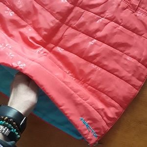 ARCTIX winter mini skirt Dark Peach and Blue